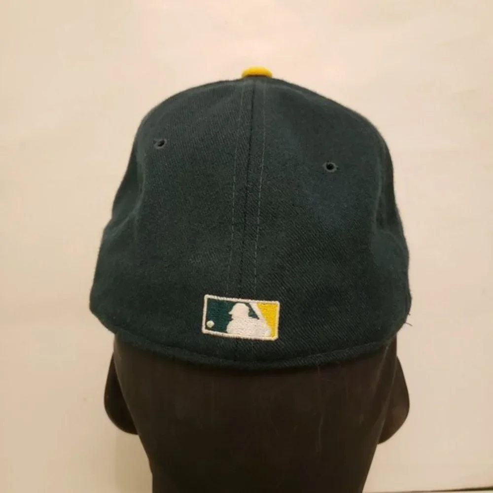 Oakland Athletics A's New Era Diamond Col Fitted Wool Hat MLB Size 7 Made in USA